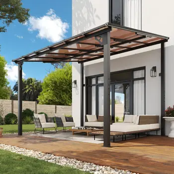 Large Wall-Mounted Patio Gazebo 1