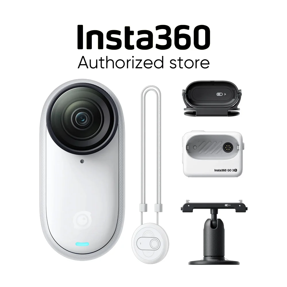 [New Release in Stock] Insta360 GO 3S Midnight Black / Arctic White 4K Camera Waterproof 140min 39g 2