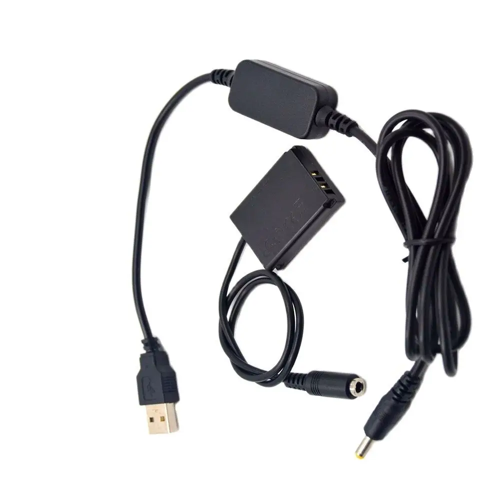 

USB DC Charging Cable+NB-13L Dummy Battery DR-110 Coupler for Canon G7X Mark II G1X MII G5X G9X SX720 Cameras