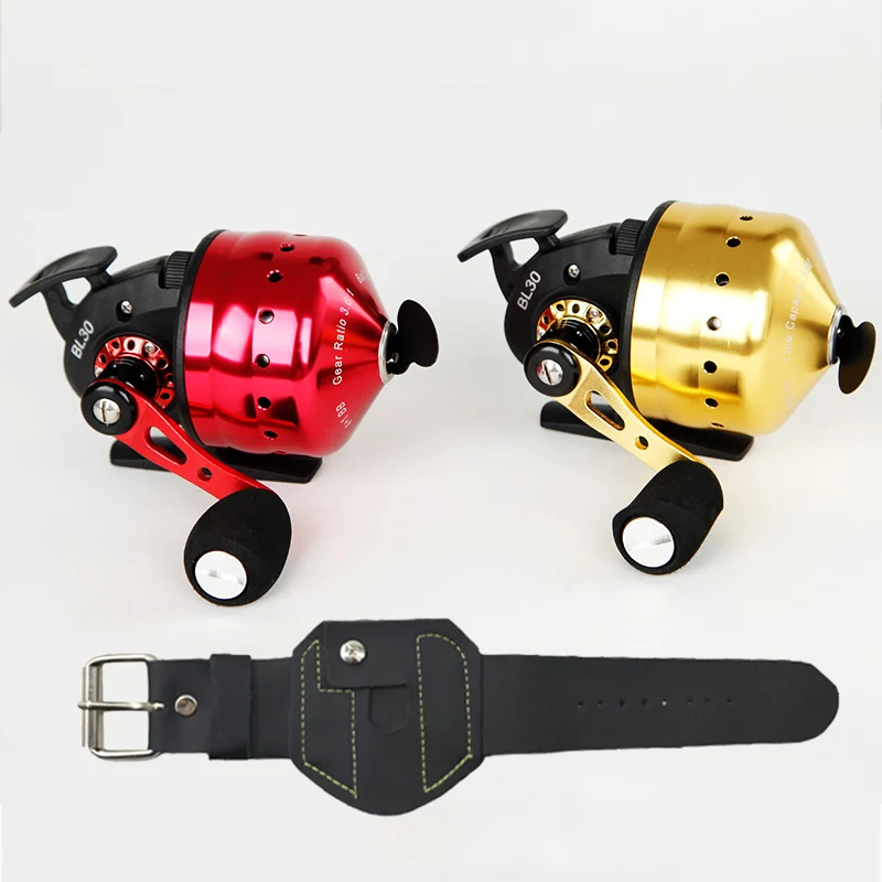 

Slingshot Fishing Reel Spinning Hand Wheel 4+1BB 3.6:1 Shooting Fish Closed Reel With Line Outdoor Hunting Fishing Wheel