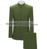 Stand Collar  2 Pieces Men's Suits Slim Fit Single Breasted  Covered Button Groomsmen Wedding Suits  Customized(Blazer+Pants) 5