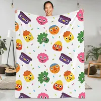 Noodle & Pals Warm Blankets Cartoon Airplane Travel Plush Bedding Throws Fluffy Bedroom Flannel Bedspread Sofa Bed Cover 1