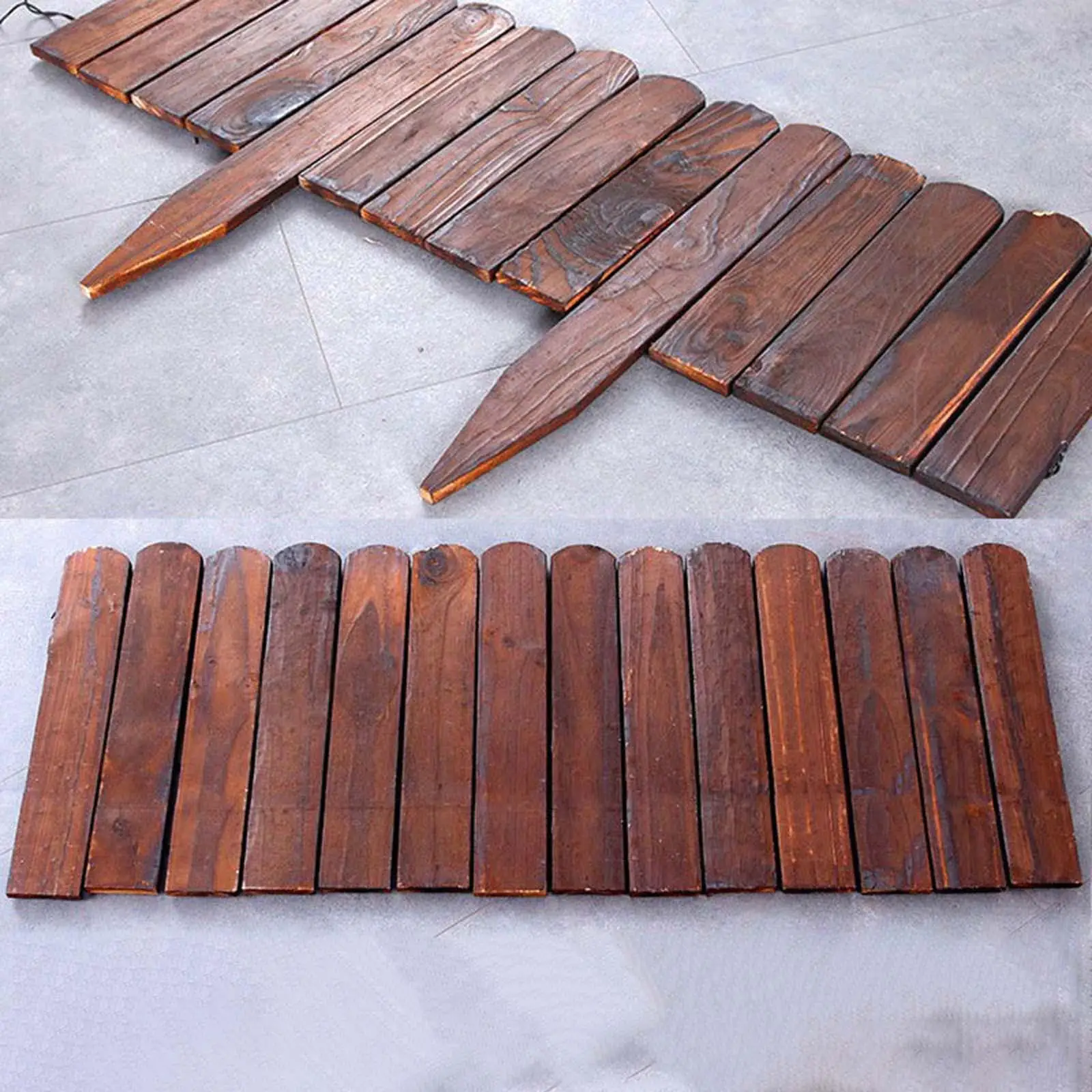 Decorative Garden Fence Garden Fencing Fence Decoration Detachable Barrier Wooden Border for Outdoor Lawn