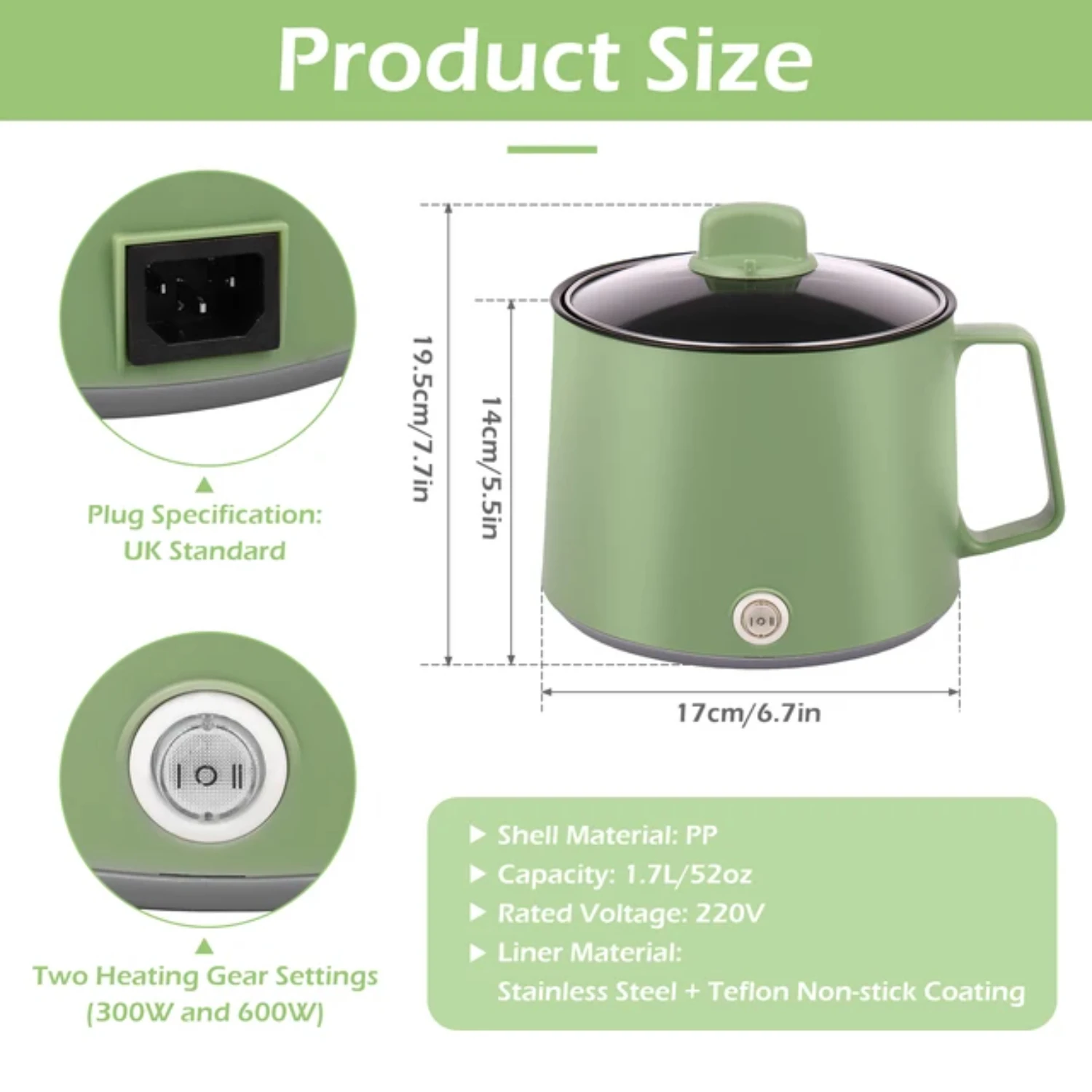 Mini Cooker Non-stick Cooking 1-2 People Household Cooking Machine Multifunction Noodles Porridge Soup Gas stove