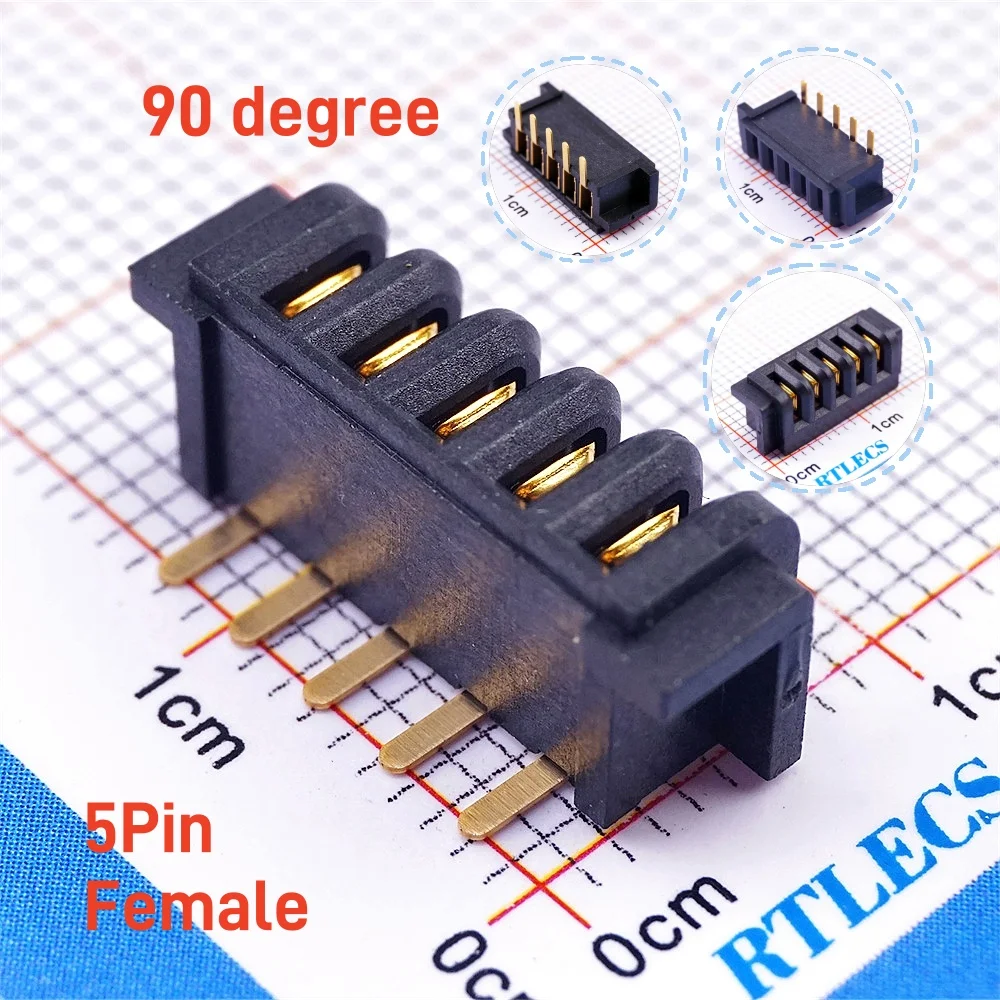 5/20/50 Paar Blade-Batterieanschluss, 2,5 mm Rastermaß, 2, 3, 4, 5, 6, 7, 8, 9-polige Steckdose, 7 A Strom, Gold, PCB-Löt-Header-Buchse – Detail 7