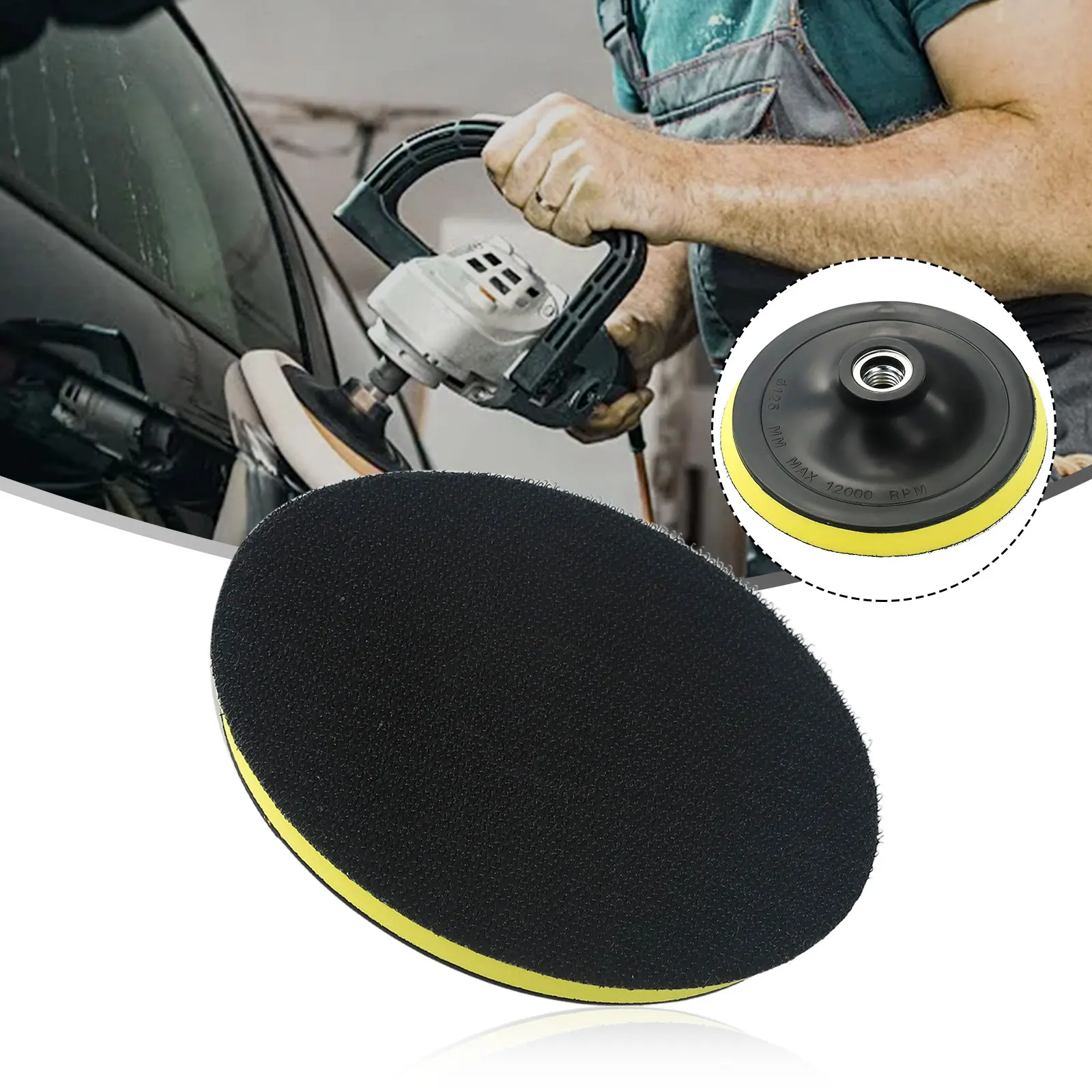 3/4/5/6/7 Inch Flocking Sanding Disc Self Adhesive Polishing Disc Drill Rod Car Paint Care Polishing Pad For Electric Polisher