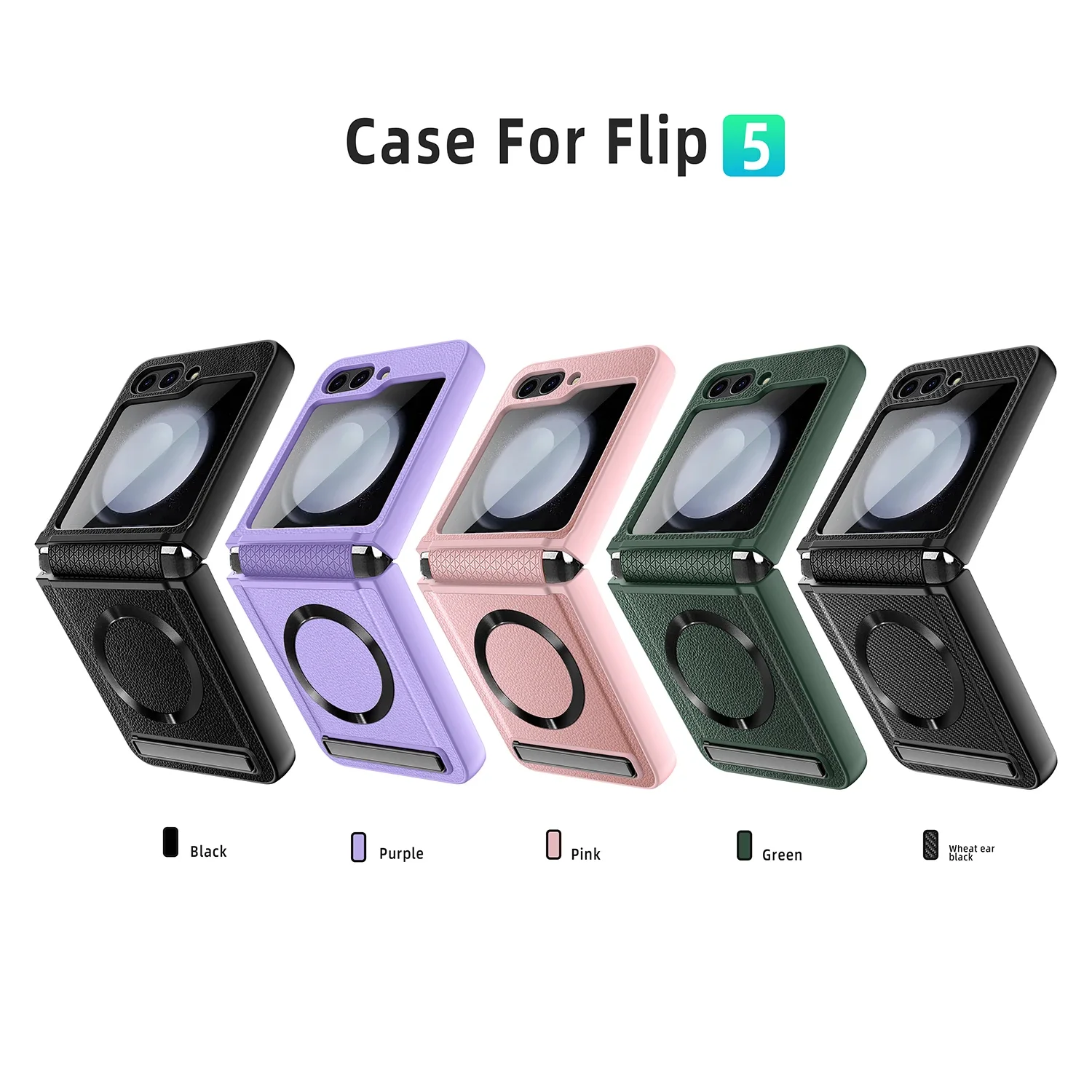 Luxury Leather Shockproof Hard Shell Cover with Full Chain Protection