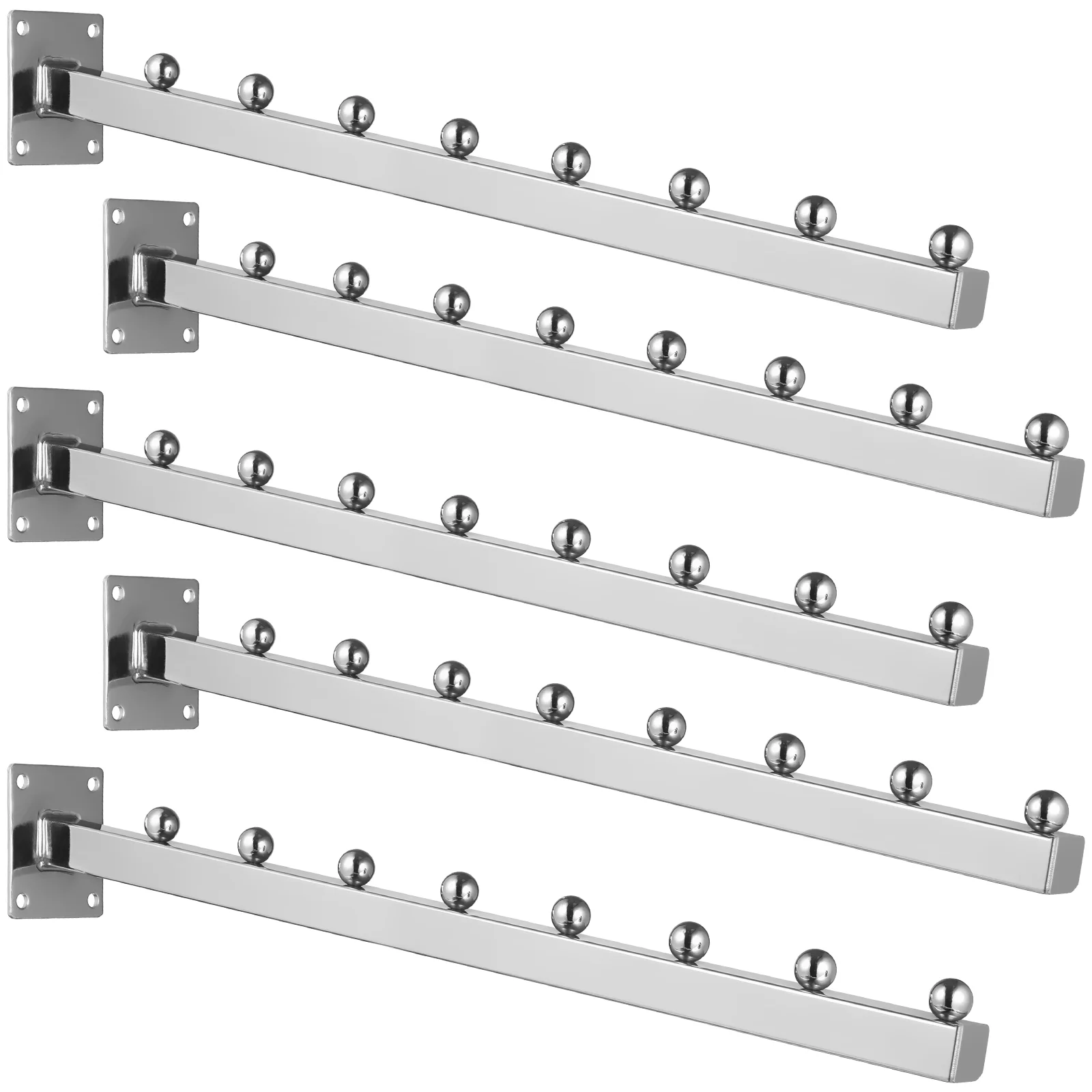 

5 Pcs Wall Clothes Racks Wall Mounted Clothes Clothes Hanger Wall Clothes Rod