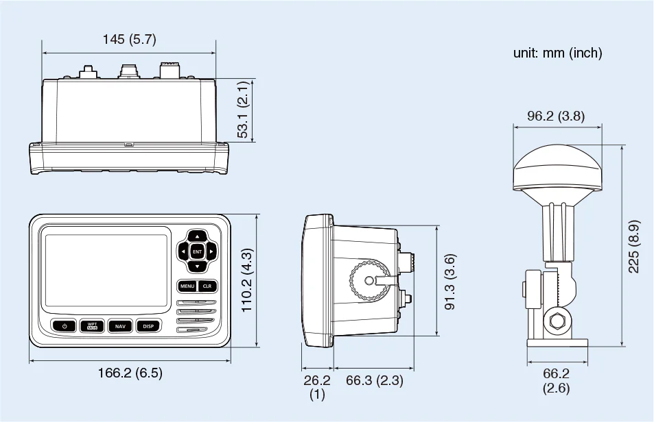 Class B AIS Transponder With Wide Viewing-Angle Color TFT LCD