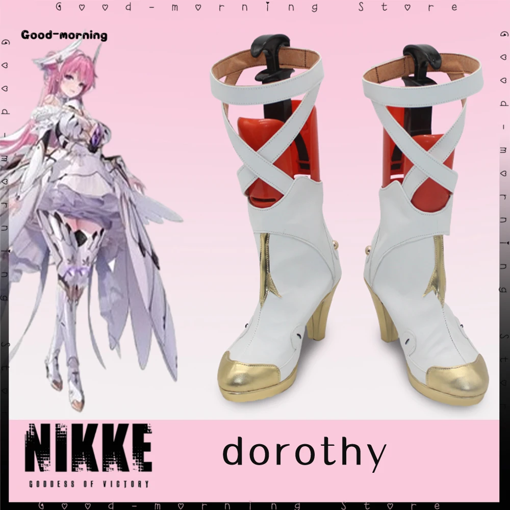 

Game NIKKE The Goddess Of Victory Dorothy Cosplay Shoes Party Shoes PU Boots Dorothy Cosplay Halloween Any Size Shoes customize
