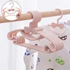 1-10Pcs Children Clothes Hanger Baby Clothing Organizer Display Hangers Plastic Kids Coats Windproof Holder Rack Closet Storage 3