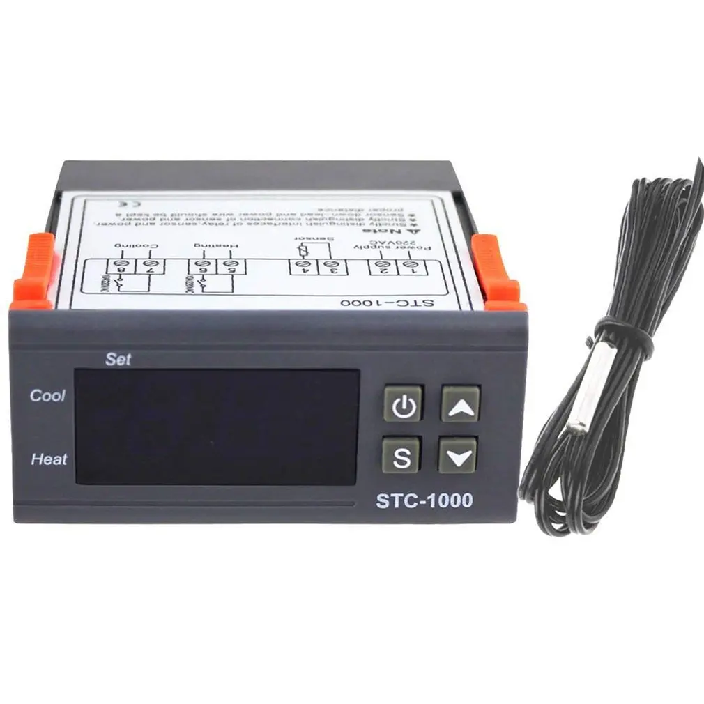 LED Digital Thermostat 220V STC-1000 Professional Digital All-Purpose Aquarium Temperature Controller With Sensor Probe Cable smart thermostat temperature controller