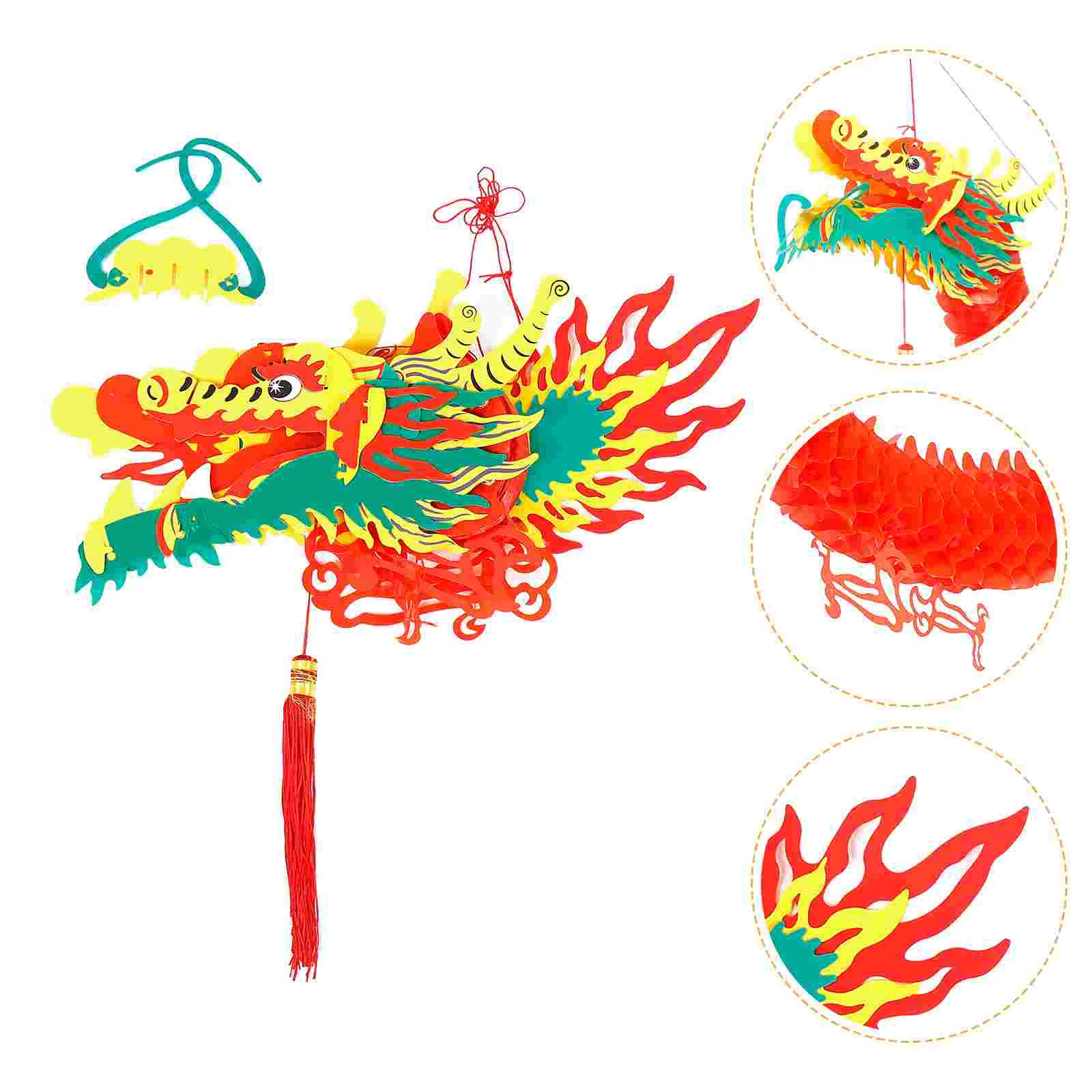 

Chinese Dragon Paper Decoration Festival Year Garland Plastic Hanging Lantern Ornaments for Decoration New Year Spring Festival