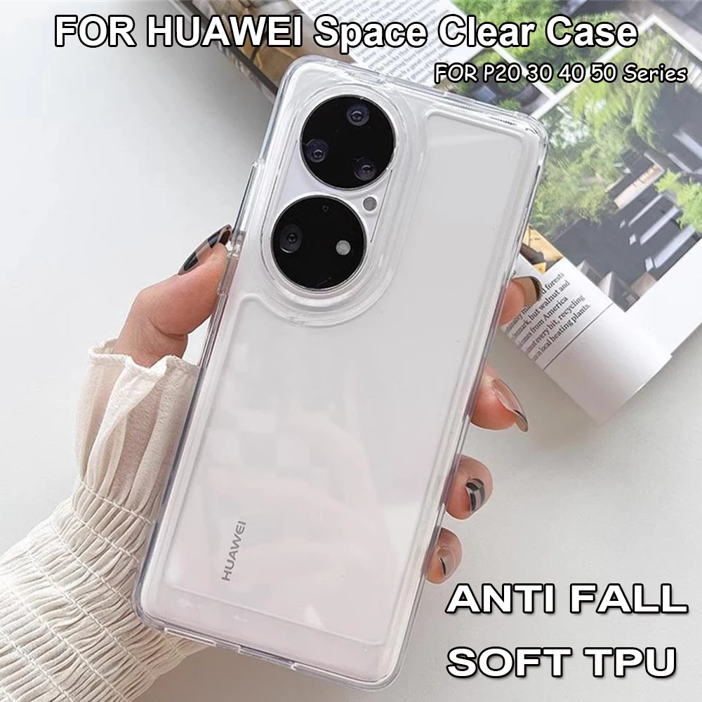 Роскошный чехол с космическим рисунком для Huawei P20, P30, P40, P50, мягкий силиконовый прозрачный чехол-бампер из ТПУ, противоударный чехол-накладка с защитой от падения