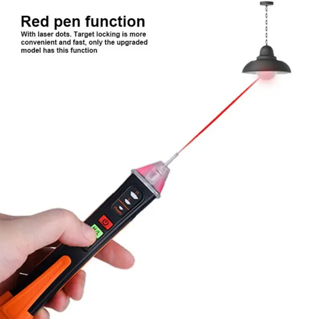 Rilevatore Di Tensione Senza Contatto Penna Elettrica Tester Di Tensione CA Rilevatore Di Punti Di Interruzione Intelligente 12-1000 V - Foto 3