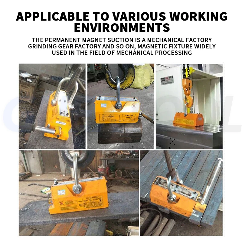 Permanent Magnetic Lifter Factor Magnet Permanent Magnet Sucker Crane Hoist Steel Lift Metal Suction Cup Construction Tools