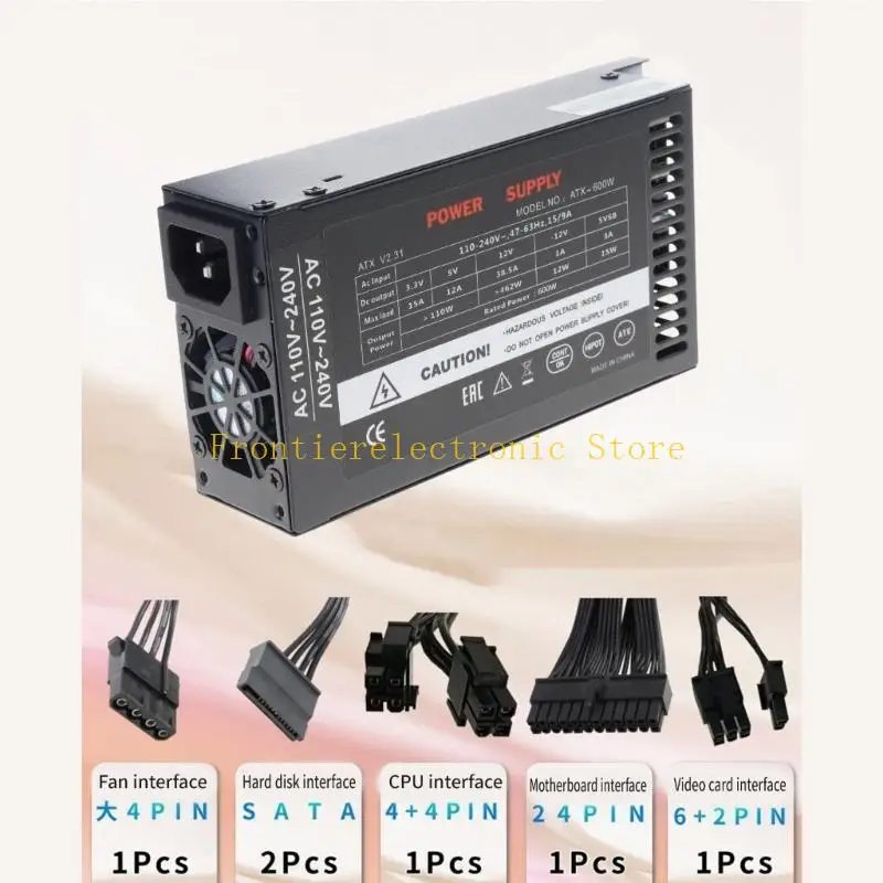 G8DB 110-264V 게이밍 600W 전원 공급 장치(작동 팬 포함) 1U Flexs ATXs PSU(K39 ITX 미니 케이스용)