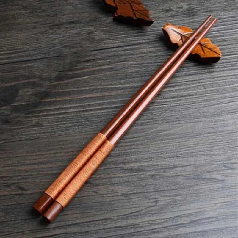 Handmade Japanese Natural Chestnut Wood Sushi Chopsticks Set Value Gift Sushi Chinese food Tie line