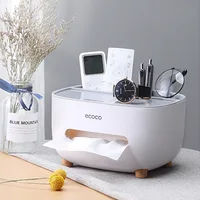 Newest Tissue Box Napkin Holder Remote Control Storage Desk Organizer Office Multifunctional Sundries Ontainer Storage Home Gift 2