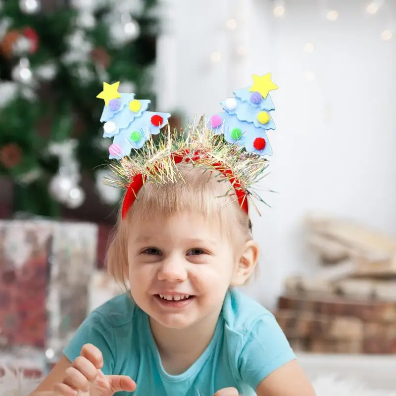 Party Favors Headbands Christmas Tree Hairband For Cosplay Decorative Christmas Hair Hoops For Party Family Reunion