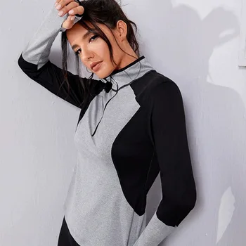 Training Exercise Jacket Women Zipper Running Sport Suit Hooded Yoga Fitness Sportswear Female Sport Coat Long Sleeve 3