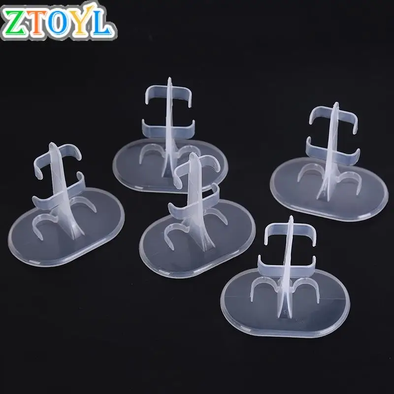 

5pcs/lot Transparent Plastic Doll Stand Display Holder For Barbie Dolls Stands Doll Accessories Doll Support Leg Holders