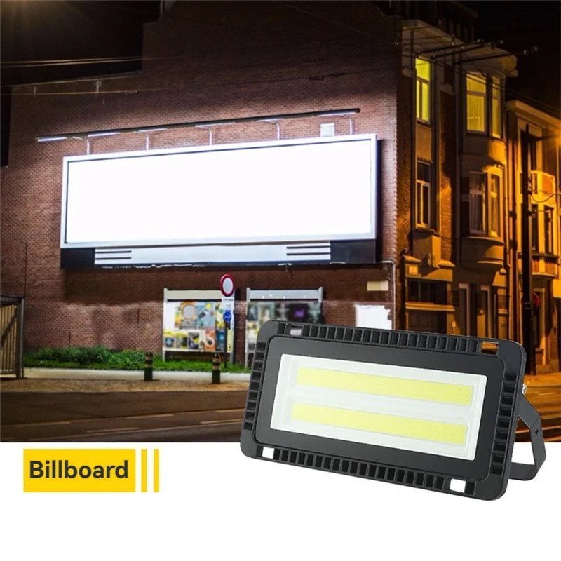 HLZS-LED 투광등 100W COB 스포트라이트 정원, 창고, 조경용 야외 전원 공급식 휴대용 투광등