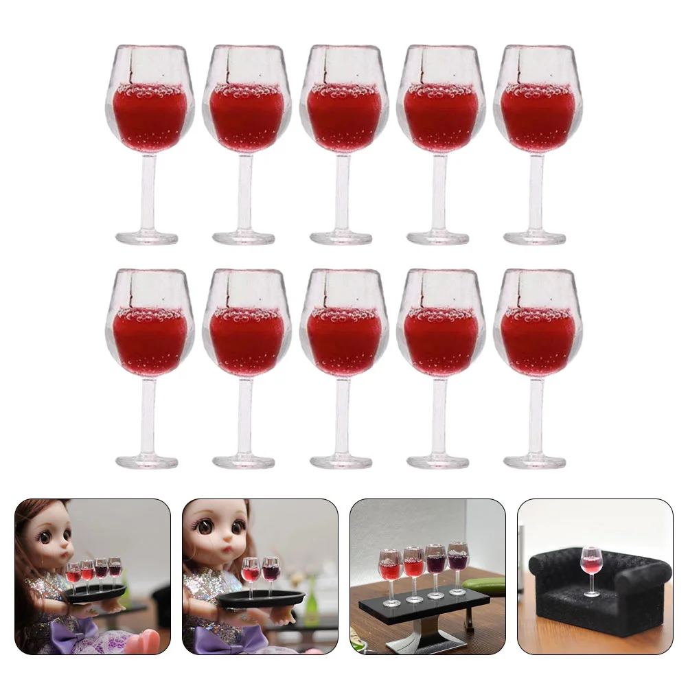 

Miniature Wine Glasses Champagne Cup Mini Goblet Model Micro Landscape Dollhouse Decoration Accessories