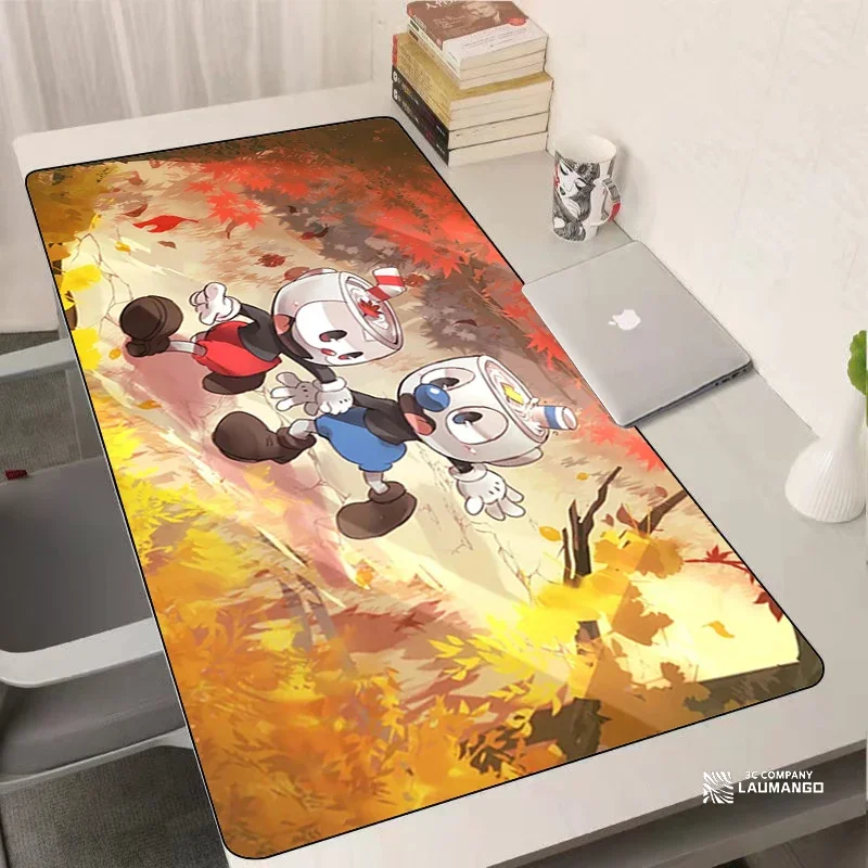 

Large Cuphead Anime Mouse Pad Gaming Accessories Keyboard Computer Mausepad Soft Pc Gamer Cabinet Mousepad Xxl Table Mat Carpet