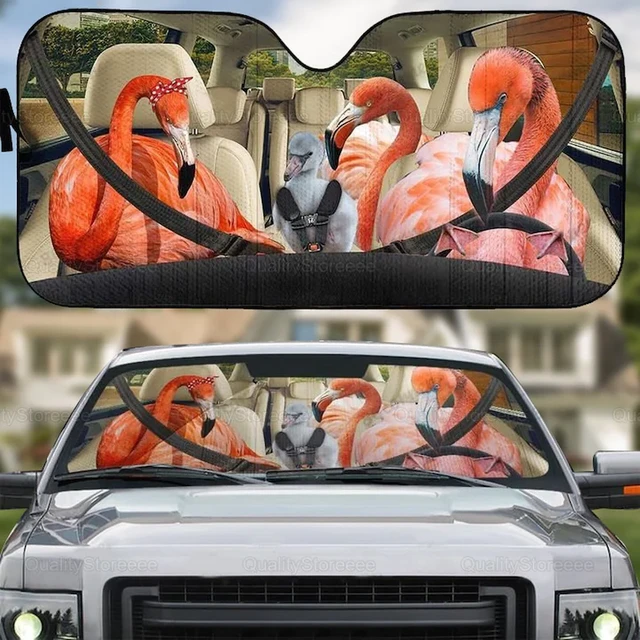 Flamingo Familie Auto Sonnenschutz, Auto Sonnenschutz, Flamingo Auto  Dekoration, Flamingo Auto Sonnenschutz, flamingo Liebhaber, Auto Zubehör LN  - AliExpress