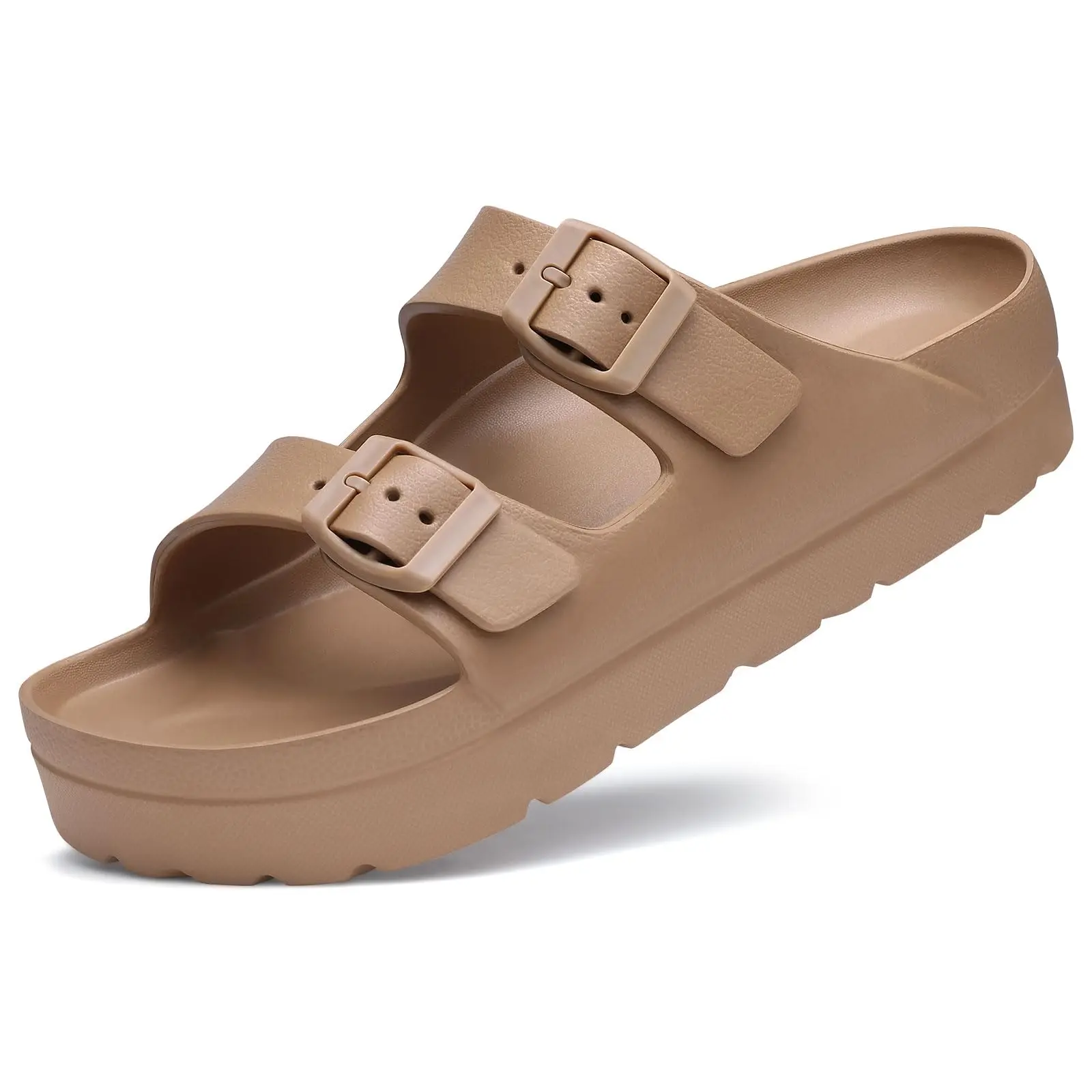 Shevalues Sommer-Damen-Strandslipper mit Fußgewölbestütze, rutschfeste Outdoor-Slides, leichte Slipper mit verstellbarer Schnalle – Detail 12