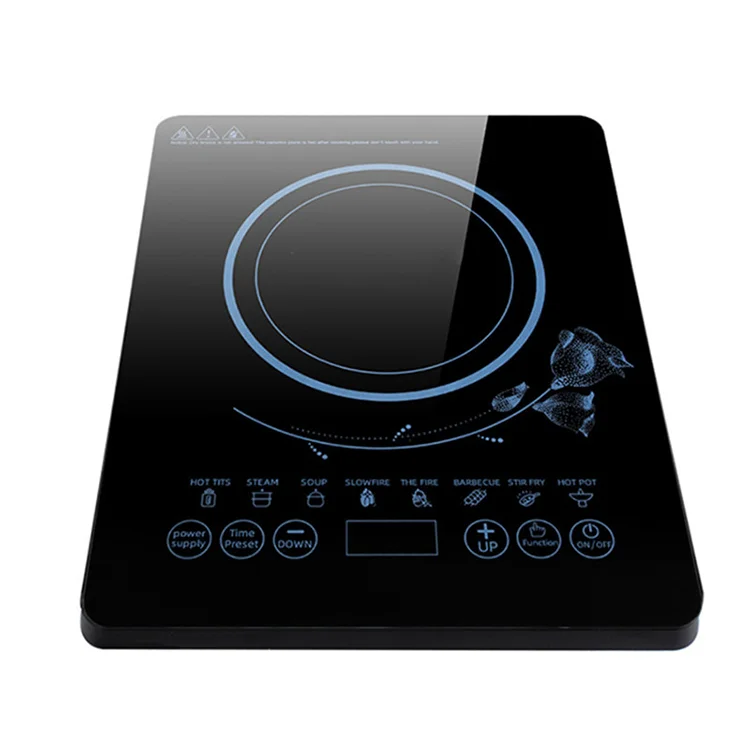 Factory Price Electric Stove, Single Burner LED 2200W Button Cooktop Household Induction Cooker/