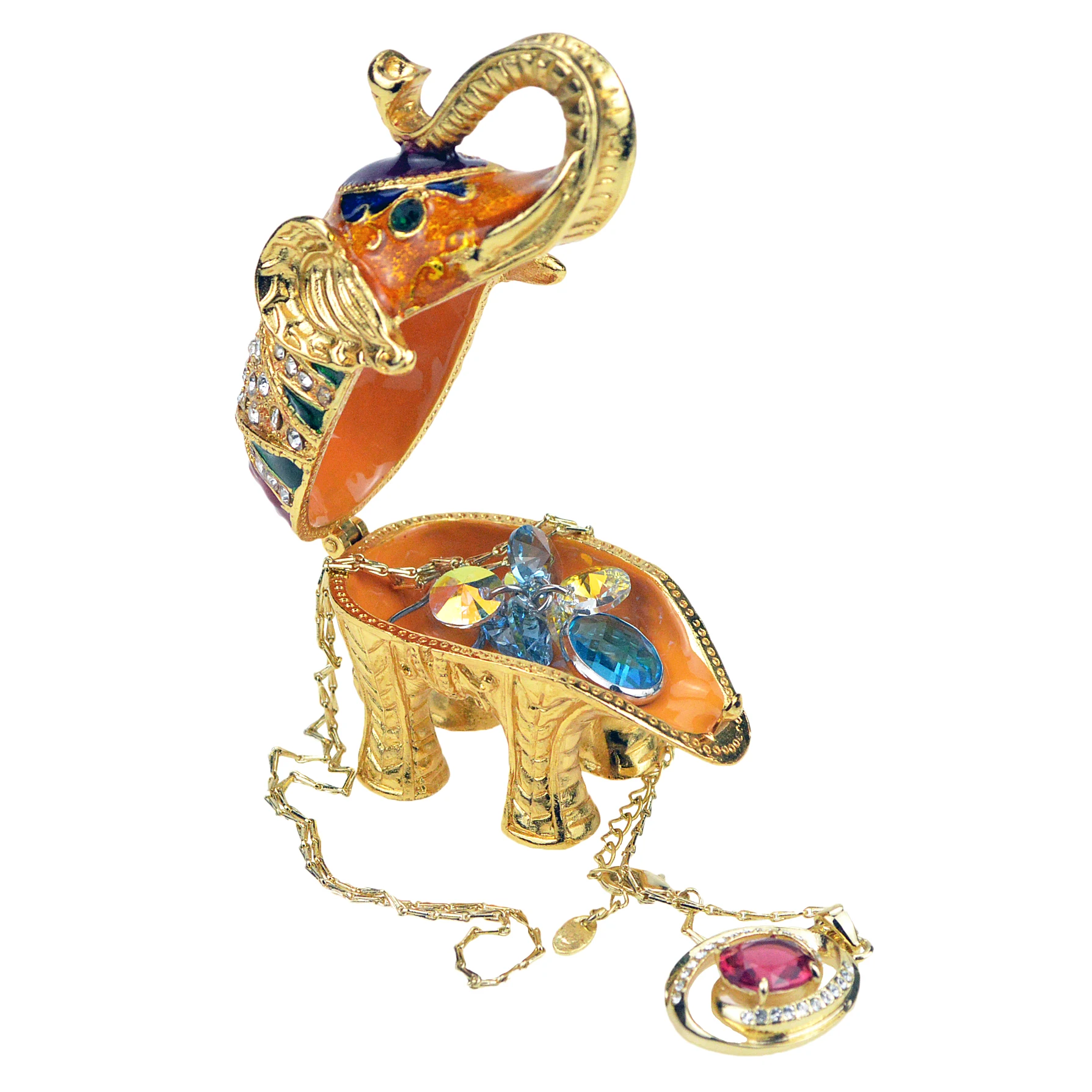 QIFU Lovely Small Elephant Figurine Souvenir Gift for Home Decor