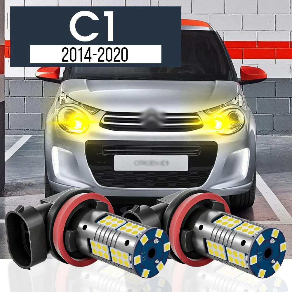 

2pcs LED Fog Light Lamp Blub Canbus Accessories For Citroen C1 2014-2020 2015 2016 2017 2018 2019