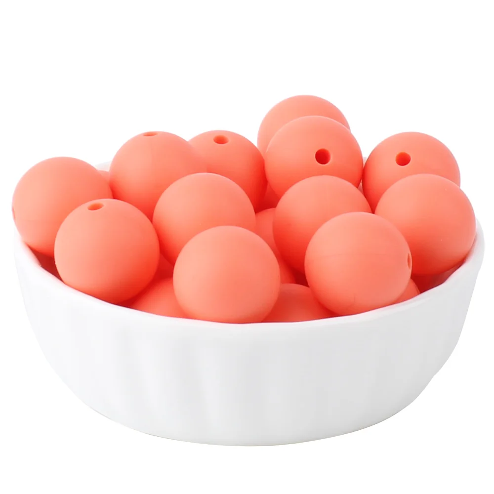 20-Piece Set of Mixed Size Silicone Beads for DIY Jewelry and Craft Projects