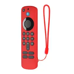 Glow - in - the - Dark Silicone Protective Remote Cover - Dustproof, Anti - Drop TV Accessory (Red)