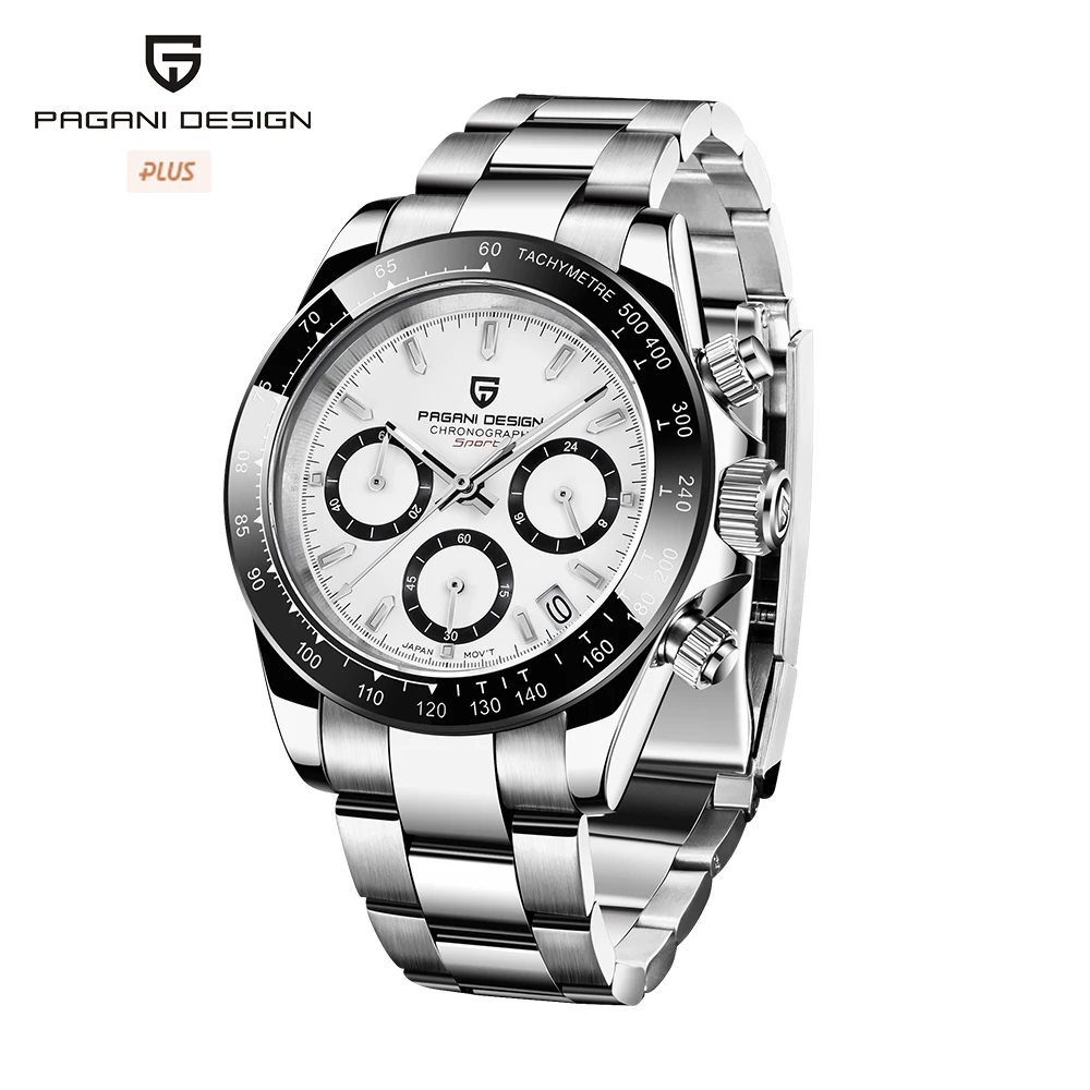 PAGANI DESIGN 2021 New Men's Quartz Clock Sapphire Chronograph Mens Stainless Steel Waterproof Sport Watches Relogio Masculino