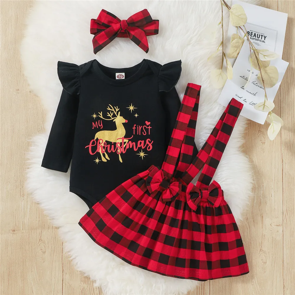 Black Plaid Deer