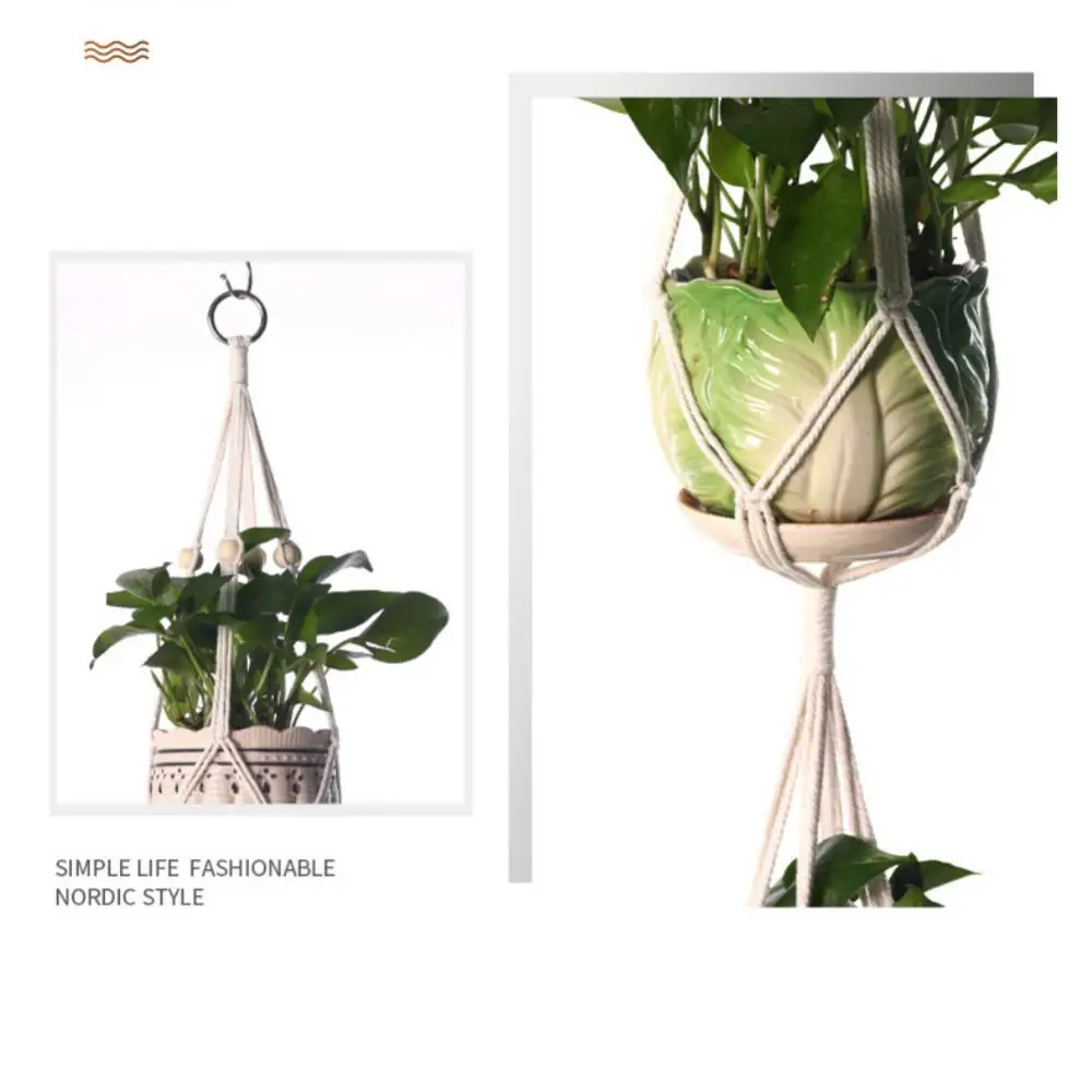 Plant Hangers Flower Pots Set for Indoor Outdoor Boho Home Decor Macrame Handmade Cotton Rope Different Layers