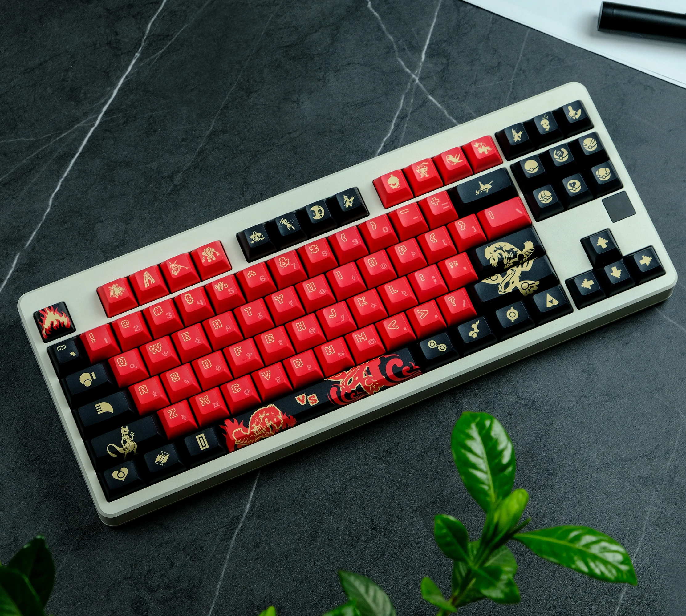 Teclas Groudon Keycaps Kca Perfil Pbt Dye Sublimação Teclado Mecânico Keycap para Interruptor mx Iso Digite 61 64 75 84 87 980 143 - Imagem 6