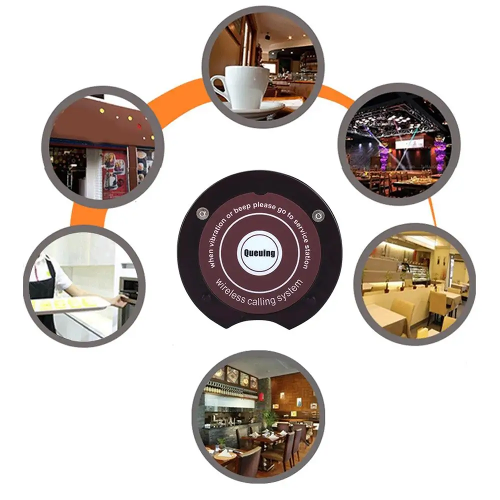 SU-668 Restaurant Pager Wireless Calling System Waiter Pager Call Customer 10 Receivers For Restaurant Nursery