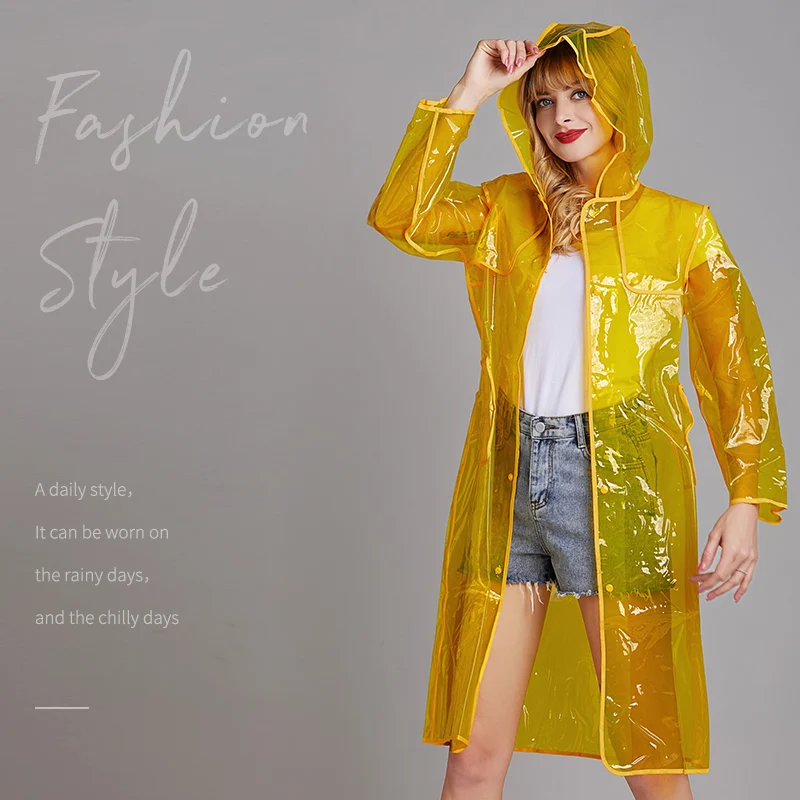 Womens Transparent Color Cool Raincoat 