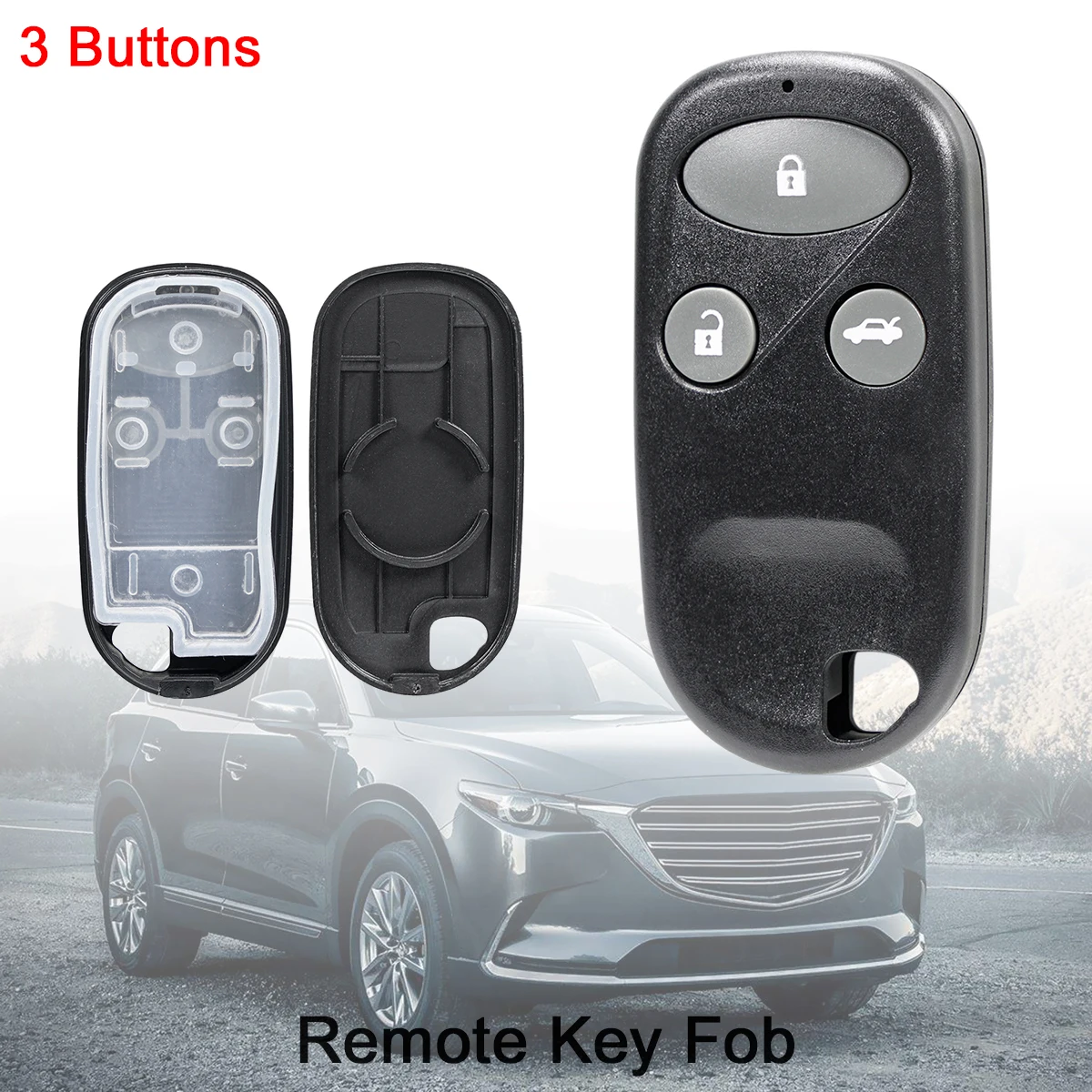 3 Button Case Keyless Entry Remote Key Fob Shell for Honda Civic CRV Accord Jazz 2003 2004 2005 2006 2007 2008 2009 2010 2011