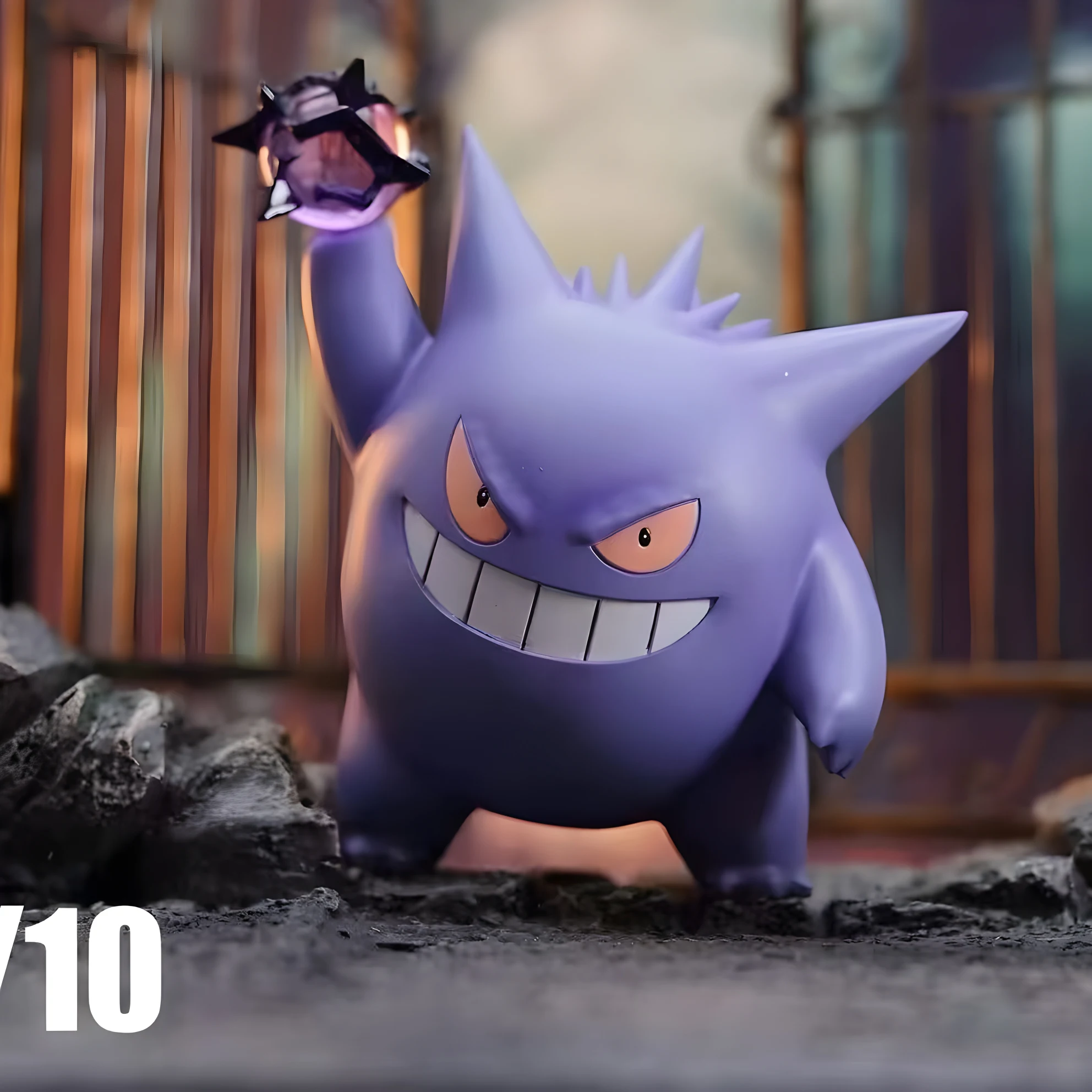 Pokemon Gengar Figure Japanese Anime Model, Mini Action Figure Toy for Car Decorations Birthday Gift Collection