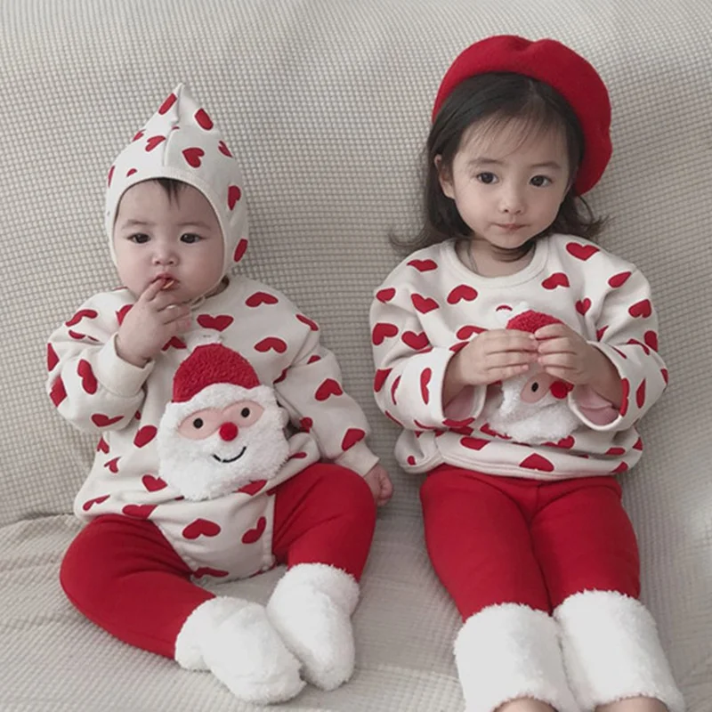 

Christmas Newborn Baby Boys Girls Long Sleeve Thicken Rompers New Year Infant Jumpsuit Kids Baby Girls Boys Rompers Clothes