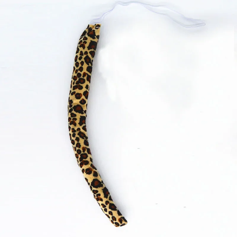 Ghepardo leopardo Costume gatto animali orecchie fascia papillon coda Set fasce per capelli puntelli per feste di festa Cosplay di Halloween  200000532