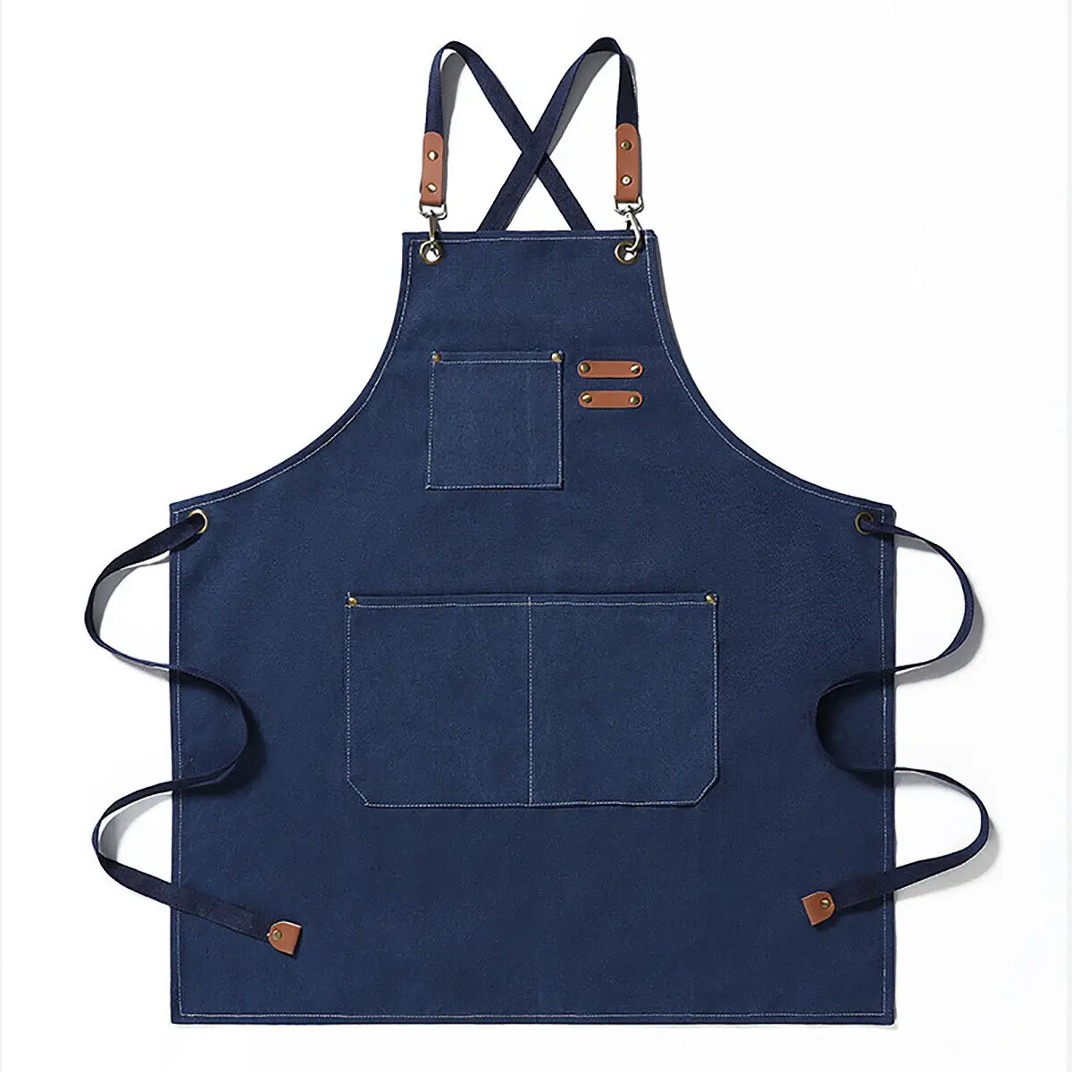 High Brand Men Women Thick Canvas Denim Bib Apron Kitchen Cooking Workshop Heavy Work Apron Home Kitchen Accessories