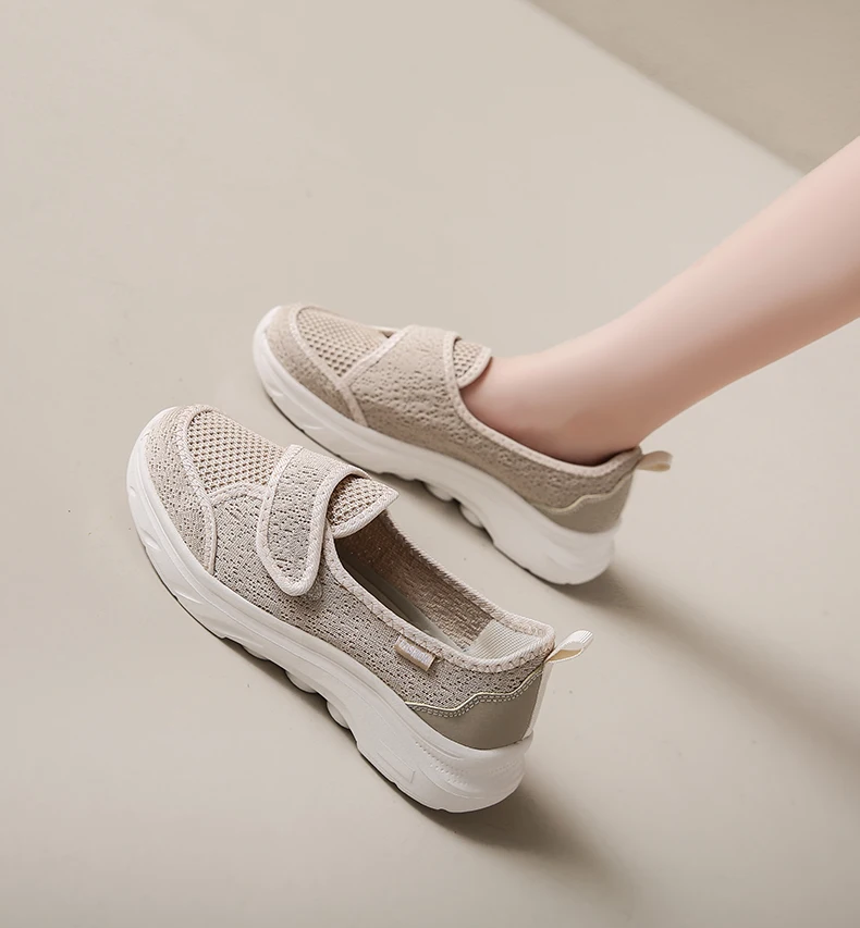 Women Walking Shoes Mesh Light Fitness Loafer Summer Spring Sports Outdoor Mother Girls Flats Breathable Sneakers Big Size 35-42
