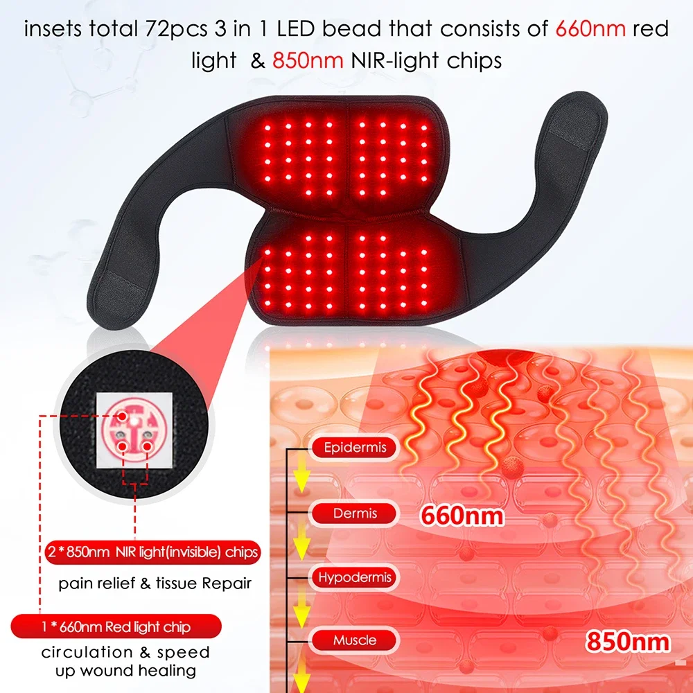 Red Light Therapy Electric Heating Knee Massage Pad Massage Leg Joint Warming Shoulder Elbow Skin Care Support Knee Pain Relief light therapy belt red light therapy wand red light therapy panel infrared therapy lamp