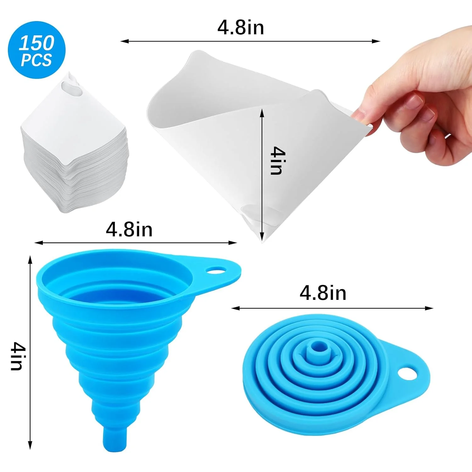 75 Pcs Paint Filter, Resin Filter Disposable Paint Strainers for Automotive Spray Paint, Art Painting Cooking Oil Filter with S